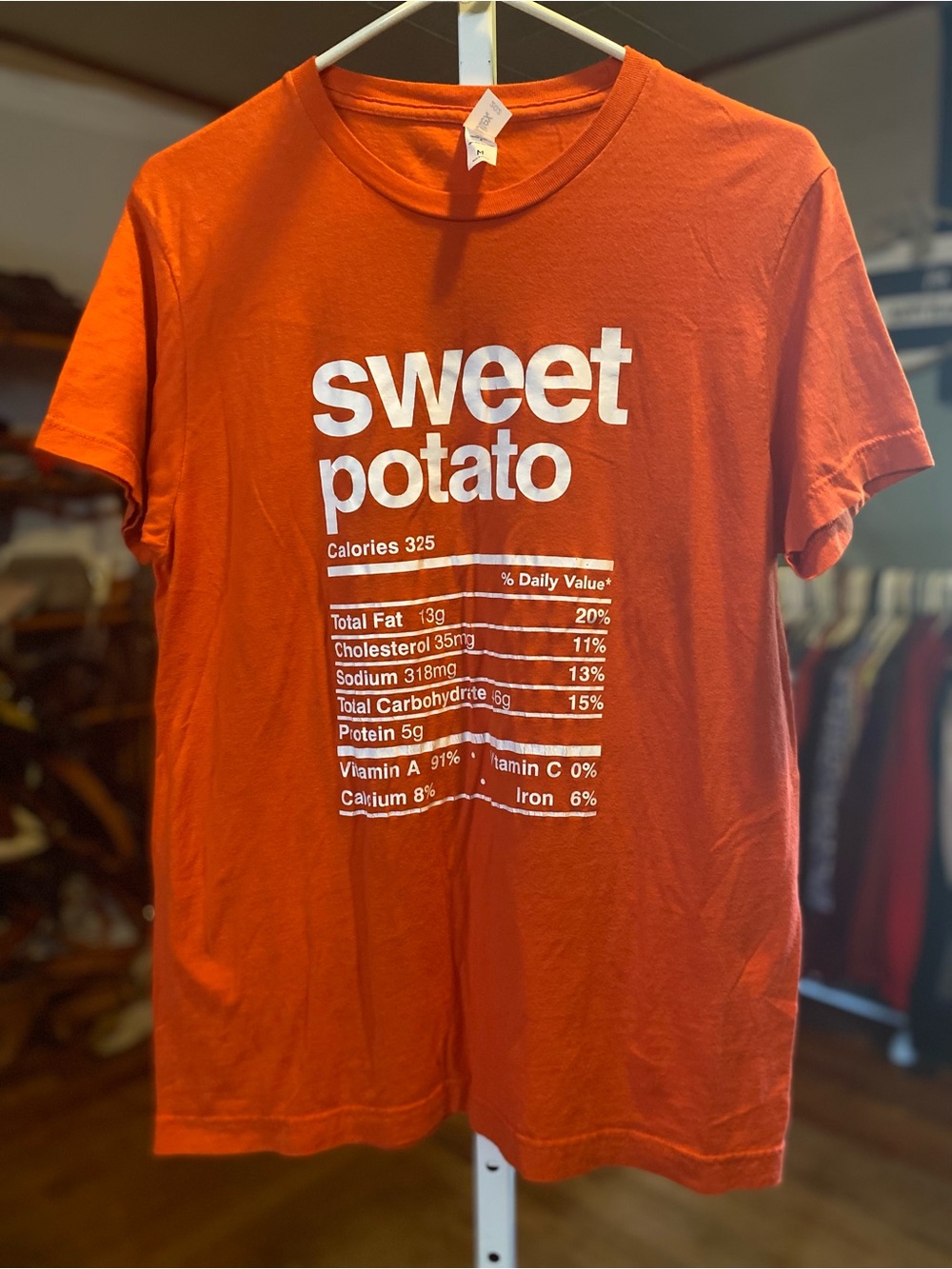 Tultex Orange Sweet Potato Nutrition Graphic Tee